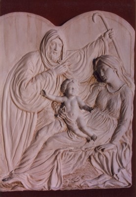 Ceramiche d-Arte di Albisola - Scultura in
bassorilievo maiolicato opaca.